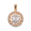 Brass Micro Pave Cubic Zirconia Pendants KK-W795-14KCG-1