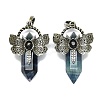 Natural Fluorite Faceted Pointed Bullet Big Pendants G-Q165-01AS-05-1