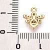 Brass Micro Pave Clear Cubic Zirconia Pendants KK-T075-19G-02-3
