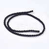 Synthetic Black Stone Bead Strands G-R345-4mm-38-1-2