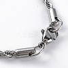 Non-Tarnish 304 Stainless Steel Rope Chain Necklaces for Men Women LS-NJEW-T012-03-66-S-01-3