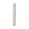 304 Stainless Steel Micro Pave Clear Cubic Zirconia Pendants STAS-Z126-05P-1