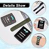 8Pcs Synthetic Turquoise Horse Eye Watch Band Charms FIND-NB0003-22-4