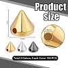 450Pcs 3 Colors Resin Spikes Screwback Studs RESI-PH0002-52-2