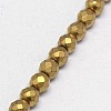 Electroplate Non-magnetic Synthetic Hematite Beads Strands G-J169C-4mm-04-3