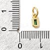 Brass Cubic Zirconia Charms KK-G554-02D-06-3