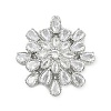 Brass Micro Pave Cubic Zirconia with Glass Pendants KK-Q026-16P-1