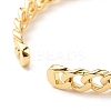 Brass Curb Chain Shape Open Cuff Bangle for Women BJEW-B054-38G-4