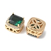 Brass Micro Pave Cubic Zirconia Beads KK-A253-20G-03-2