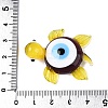 Handmade Lampwork Turtle with Evil Eye Figurine Display Decorations LAMP-N034-25E-4