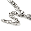 Non-Tarnish 304 Stainless Steel Byzantine Chain Necklaces NJEW-P285-03P-3