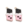 Valentine's Day Theme Alloy Enamel Pendants ENAM-T020-50B-02-1