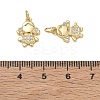Brass Micro Pave Clear Cubic Zirconia Pendants CU-CBA9AFC-01G-29-3