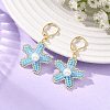 Brass Seed Glass Beads Leverback Earrings EJEW-MZ00759-02-1