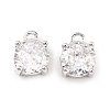 Brass Micro Pave Cubic Zirconia Pendants KK-D382-04P-03-1