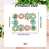 2Pcs Alloy Rhinestone Flower Shoe Decorations FIND-FG0002-40B-2