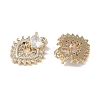 Brass Micro Pave Clear Cubic Zirconia Pendants KK-S367-09B-2