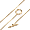 304 Stainless Steel Snake Chain Necklaces for Women NJEW-L180-02G-2