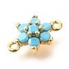Brass Micro Pave Sky Blue Cubic Zirconia Links KK-D356-02B-G-2
