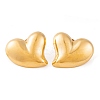 Ion Plating(IP) Heart 304 Stainless Steel Stud Earrings for Women LS-EJEW-L272-033G-03-1