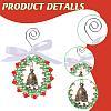 Christmas Wreath Acrlic & Glass Pendant Decorations PALLOY-GO00036-4