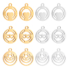 Unicraftale 12Pcs 6 Style 304 Stainless Steel Charms STAS-UN0034-51-1