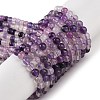 Natural Purple Fluorite Beads Strands G-P530-B08-01-4