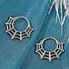 Spider Web 316 Surgical Stainless Steel Hoop Earrings EJEW-G416-40AS-2