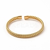 304 Stainless Steel Flat Mesh Chain Shape Open Cuff Bangle for Women BJEW-C033-08G-2