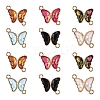 24Pcs 6 Colors Alloy Glass Connector Charms FIND-FS0003-51-1