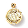 Real 18K Gold Plated Brass Clear Cubic Zirconia Pendants ZIRC-L102-12G-01-3