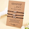 3Pcs 3 Style 430 Stainless Steel Knot Heart Link Bracelets Set JB719A-4