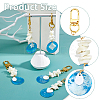 10Pcs 5 Styles Flat Round AB Color Plated Capiz Shell Pendant Decorations HJEW-FH00144-4
