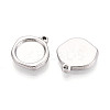 304 Stainless Steel Pendant Cabochon Settings STAS-T067-70B-P-2