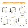 48Pcs 12 Style 304 Stainless Steel Wine Glass Charm Rings STAS-DC0002-57-3
