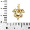Summer Brass Micro Pave Clear Cubic Zirconia Sea Animal Connector Charms KK-C114-29A-G-3