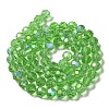 Electroplate Transparent Glass Beads Strands EGLA-A035-T10mm-L09-2