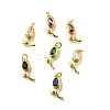 Brass Micro Pave Cubic Zirconia Pendants KK-Z102-01G-01-1