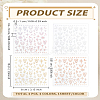 4Sheets 4 Colors PET Waterproof Self-Adhesive Moon Star Sun Decorative Stickers MRMJ-LP0002-13-2