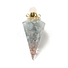 Natural Aquamarine Perfume Bottle Pendants G-H285-01G-08-1