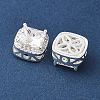 Brass Micro Pave Cubic Zirconia Beads KK-A253-20S-04-2