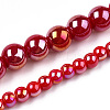 Electroplate Opaque Glass Beads Strands GLAA-T032-P8mm-AB04-4