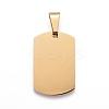 201 Stainless Steel Stamping Blank Tag Pendants STAS-O044-01-G122-1