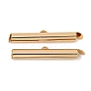 Brass Slide On End Clasp Tubes KK-N254-119G-05-1