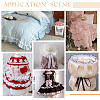 2Pcs 2 Colors Polyester Pleated Lace Trim Ribbon OCOR-PH0002-77B-6