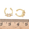 Brass Pave Clear Cubic Zirconia Circular/Horseshoe Barbell Nose Rings EJEW-D337-18A-G-5