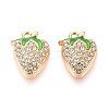 Alloy Rhinestone and Enamel Pendants PALLOY-T092-42G-01-1