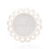 Adjustable Flower Alloy & Iron Bezel Cup Ring Base with Rotatable Tray MAK-T012-08S-2