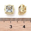 Brass Micro with Single Light Sky Blue Zirconia Beads KK-C051-31G-3