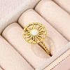 304 Stainless Steel Enamel Cuff Rings for Women LS-RJEW-G338-01G-01-3